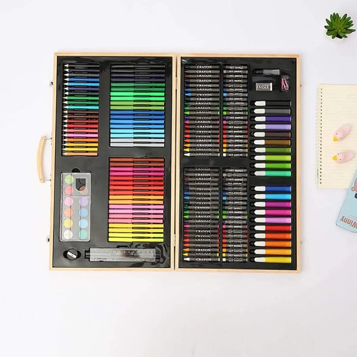 Maleta Set De Arte 180 Piezas De Madera Regalo