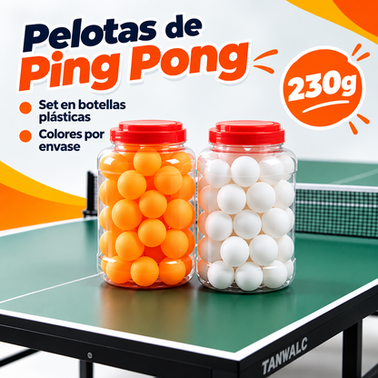 Pelotas de Ping Pong Set de 60 Unidades | Juego y Entretenimiento Seguro para Niños y Familia