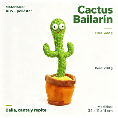 Cactus Bailarín | Juguete Interactivo que Canta, Baila y Repite