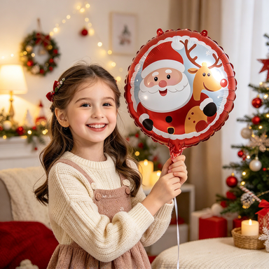 Globos Metalizados con Formas Navideñas — 45 cm sin Varilla, Diseños Surtidos