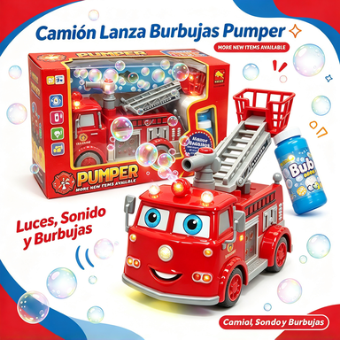 Camión Bomberos Burbujas Fun Pumper Juguete Infantil