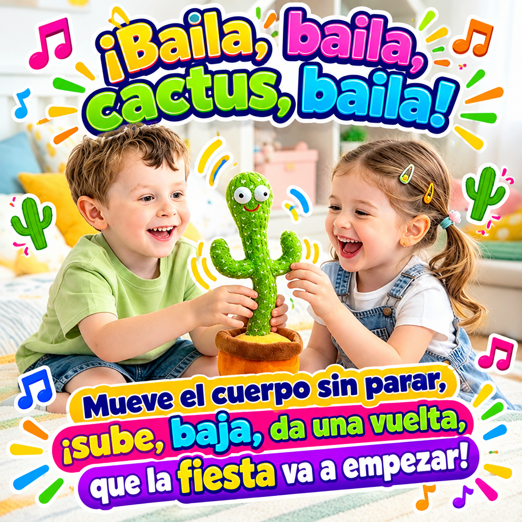 Cactus Bailarín | Juguete Interactivo que Canta, Baila y Repite