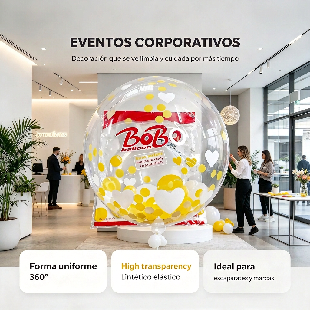 50 Globos Burbuja Transparentes — Resistentes Duraderos