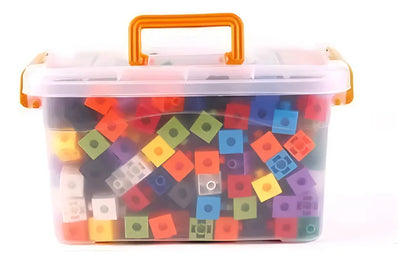 Caja Con 100 Unidades De Bloques De Construcción