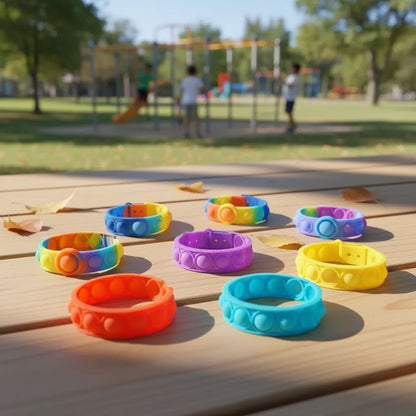10 Pulseras Pop Its Antiestres Juego Para Niños