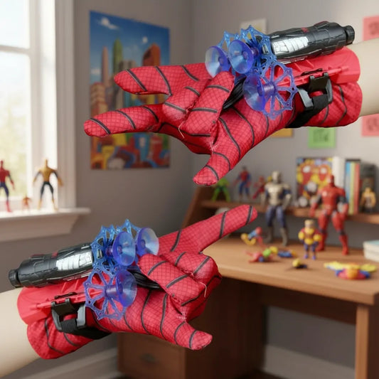 Guante De Spiderman Lanza Telaraña Juguete Para Niños