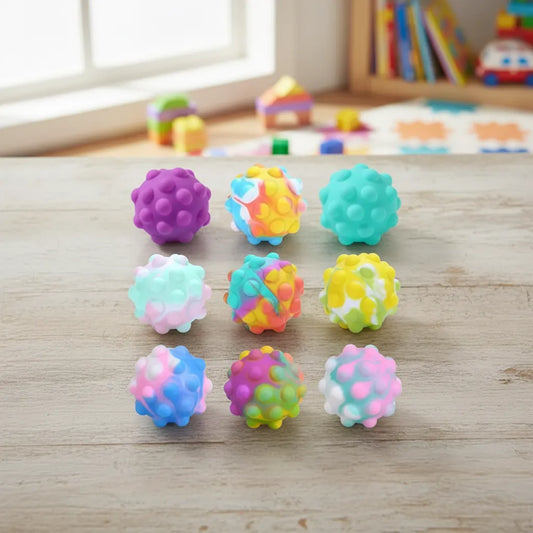 10 Pelotas Pop Its Sensoriales Regalo Cotillon