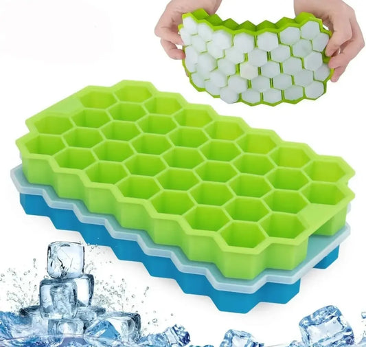 Molde De Silicona Para Hielo Con Tapa Colores Verano