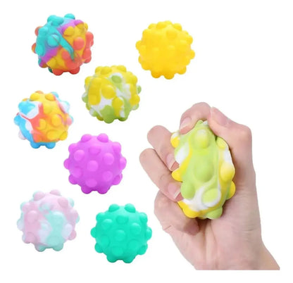 10 Pelotas Pop Its Sensoriales Regalo Cotillon