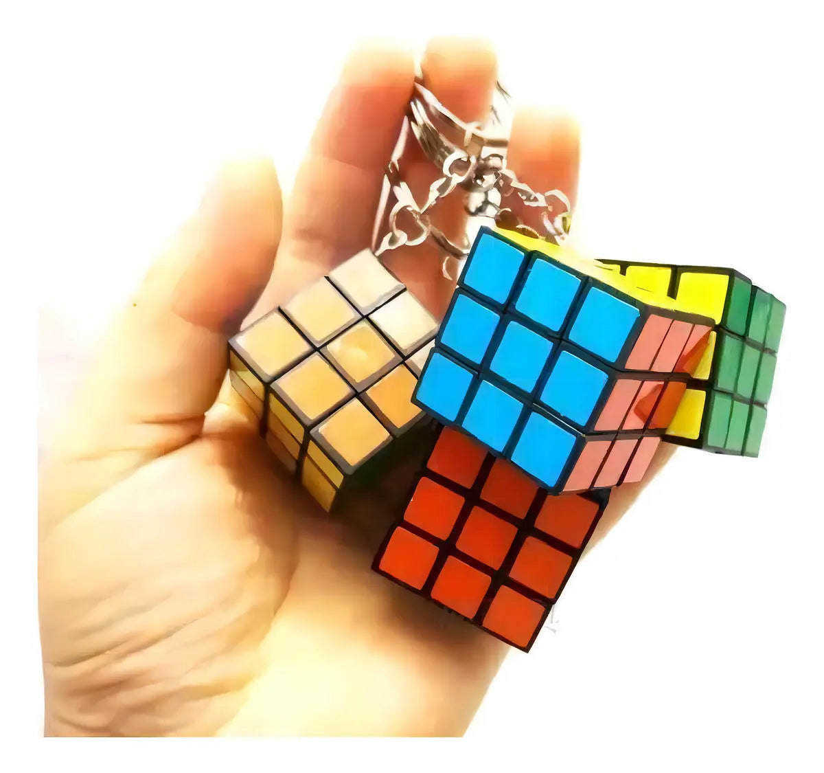 12 Llaveros Cubo Rubix Sopresa Cumpleaños Color De La Estructura Negro