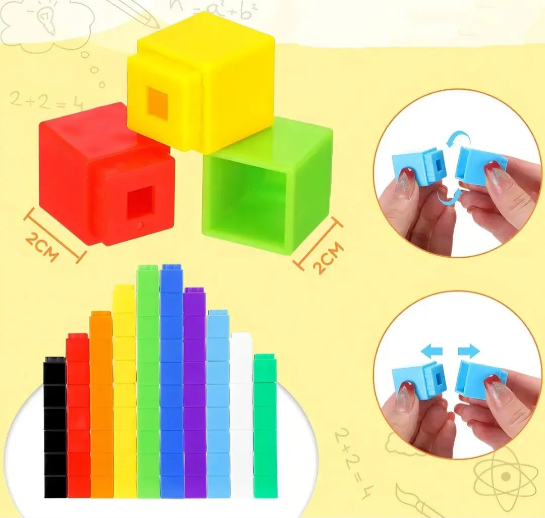 Caja Con 100 Unidades De Bloques De Construcción
