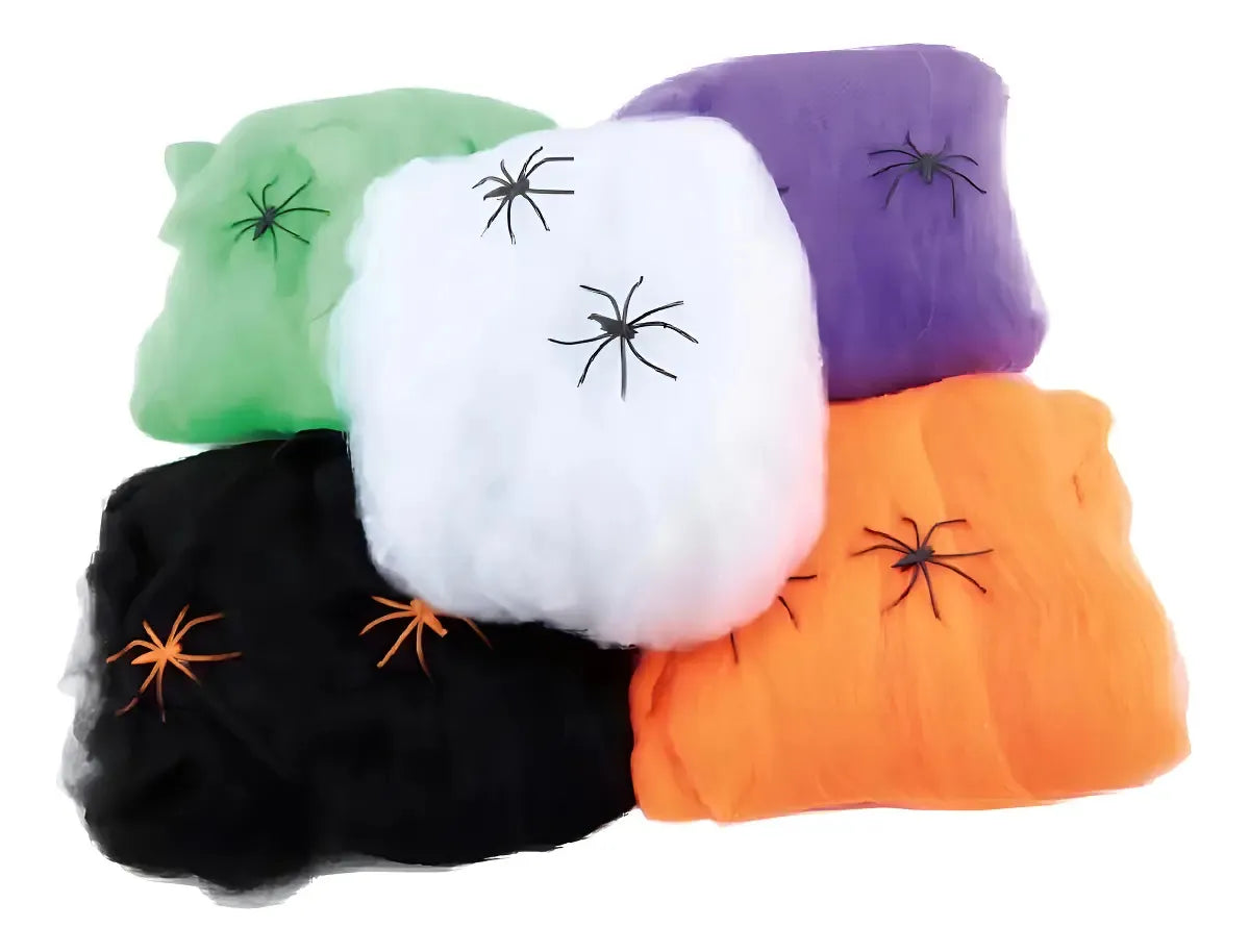 10 Telarañas Para Decoración Halloween Fiesta Disfraz