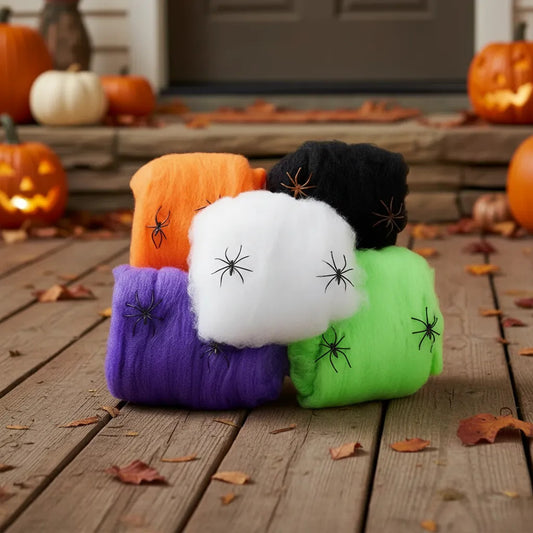 10 Telarañas Para Decoración Halloween Fiesta Disfraz
