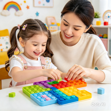 Tetris Pop It Puzzle Antiestrés 26 Piezas | Juego Sensorial Fidget Toy