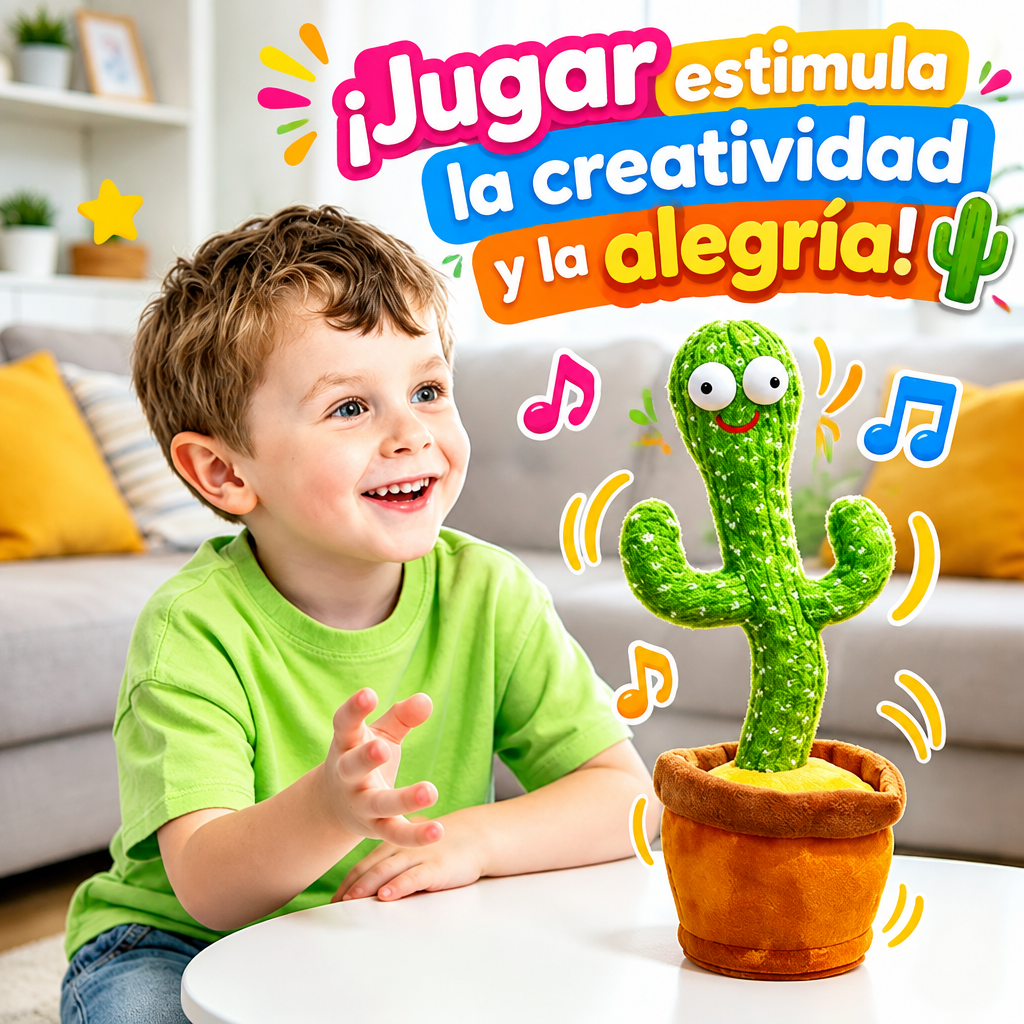 Cactus Bailarín | Juguete Interactivo que Canta, Baila y Repite