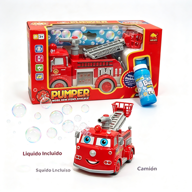 Camión Bomberos Burbujas Fun Pumper Juguete Infantil
